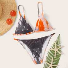Tie Dye Triangle Bikini Set