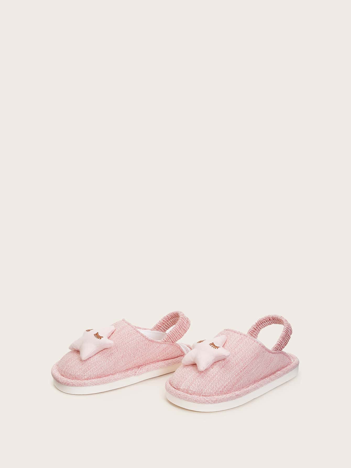 Шлепанцы с открытой пяткой и полосками для девочек