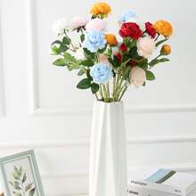 1 Branch Artificial Peony With 3 Head