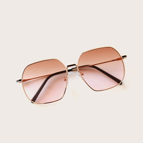 Tinted Lens Sunglasses With Case, Pink