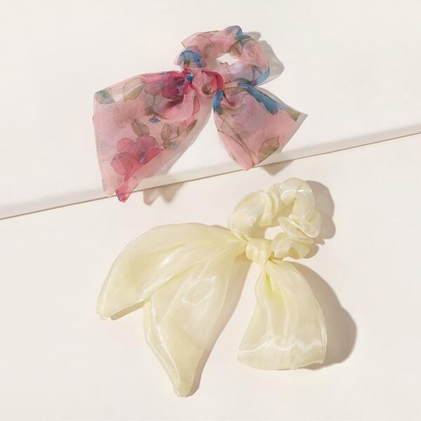 2pcs Flower Pattern Scrunchie Scarf, Multicolor
2pcs Flower Pattern Scrunchie Scarf, Multicolor