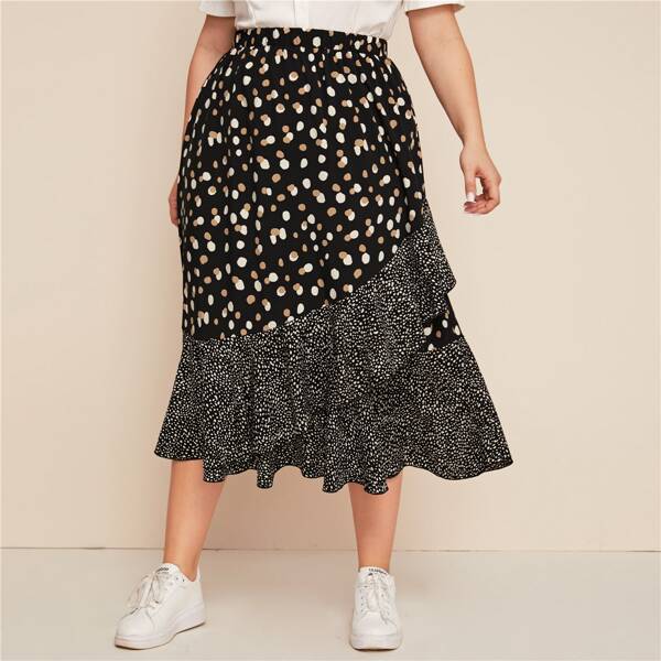 Юбка размера плюс с принтом и оборками, Чёрнобелые
Юбка размера плюс с принтом и оборками, Чёрнобелые