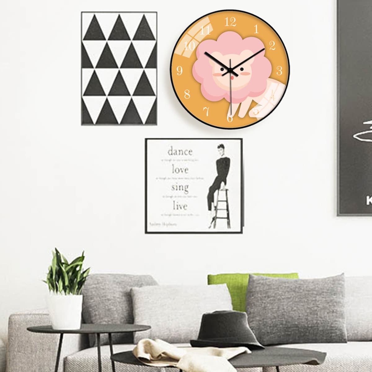1pc Cartoon Lion Print Wall Clock, Multicolor 
1pc Cartoon Lion Print Wall Clock, Multicolor
