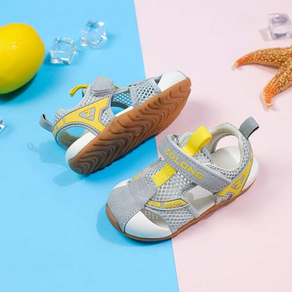 Baby Girl Cut Out Mesh Sandals, Grey
Baby Girl Cut Out Mesh Sandals, Grey