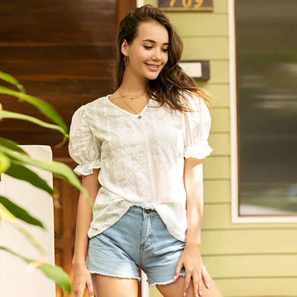 Блуза с пышными рукавами, Белые
Блуза с пышными рукавами, Белые