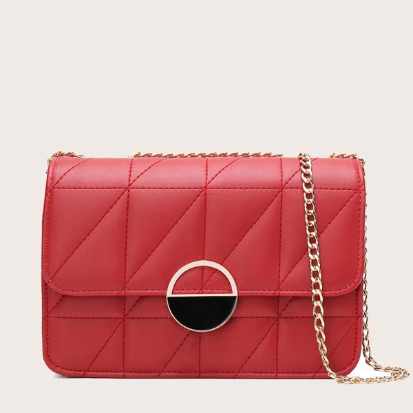 Сумка через плечо на цепочке, Красный
Сумка через плечо на цепочке, Красный