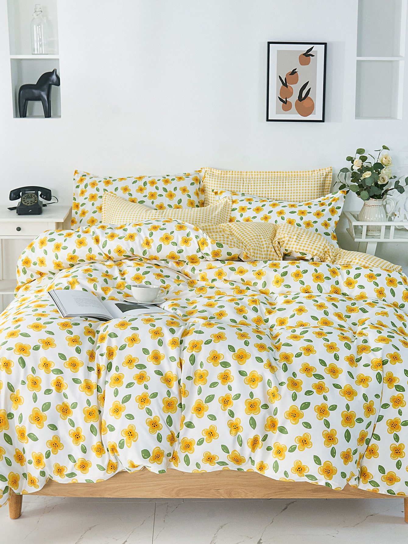 Flower Print Bedding Set Without Filler