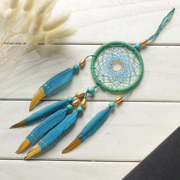 1pc Decoration Dreamcatcher, Blue
