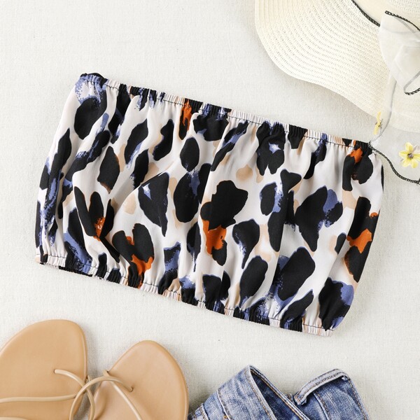 All Over Print Tube Top, Multicolor