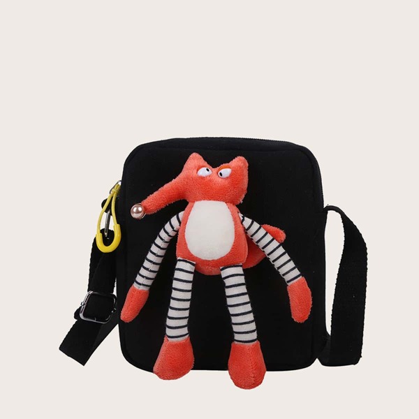 Мультяшная аппликация для девочек Сумка через плечо, Чёрный
Мультяшная аппликация для девочек Сумка через плечо, Чёрный