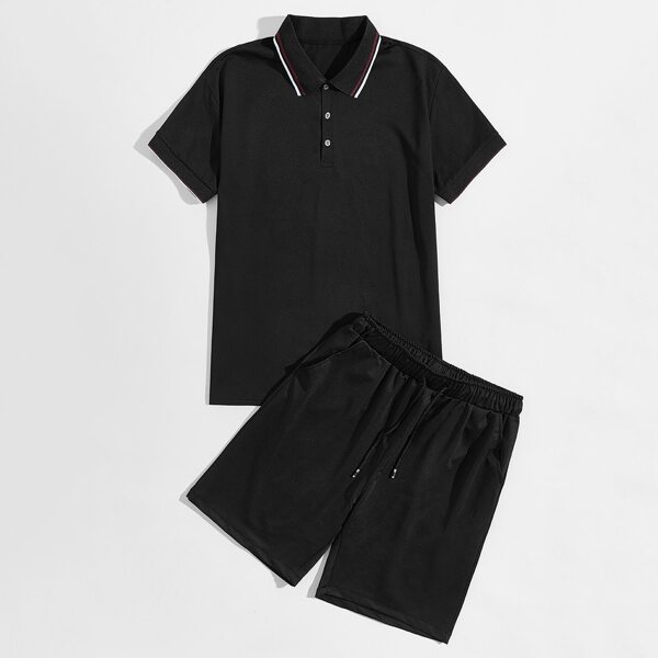 Мужские шорты и рубашка-поло, Чёрный
Мужские шорты и рубашка-поло, Чёрный