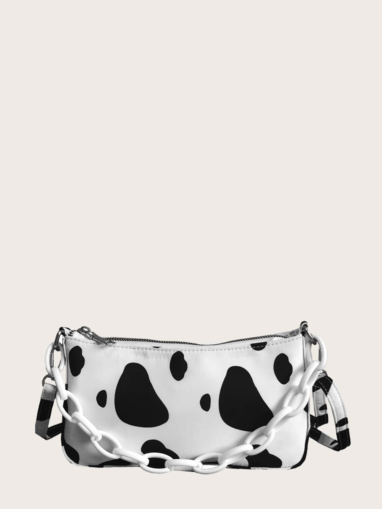 Cow Pattern Satchel Bag