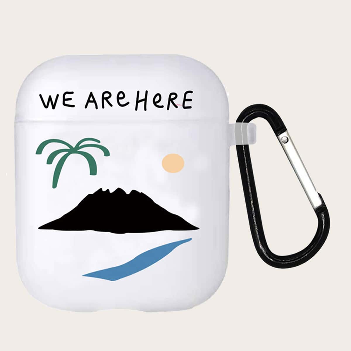 Letter Graphic AirPods Case, Multicolor 
Letter Graphic AirPods Case, Multicolor