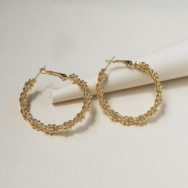 Twist Hoop Earrings, Gold
Twist Hoop Earrings, Gold