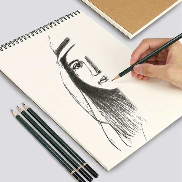 1pc Coil Sketchbook, Yellow