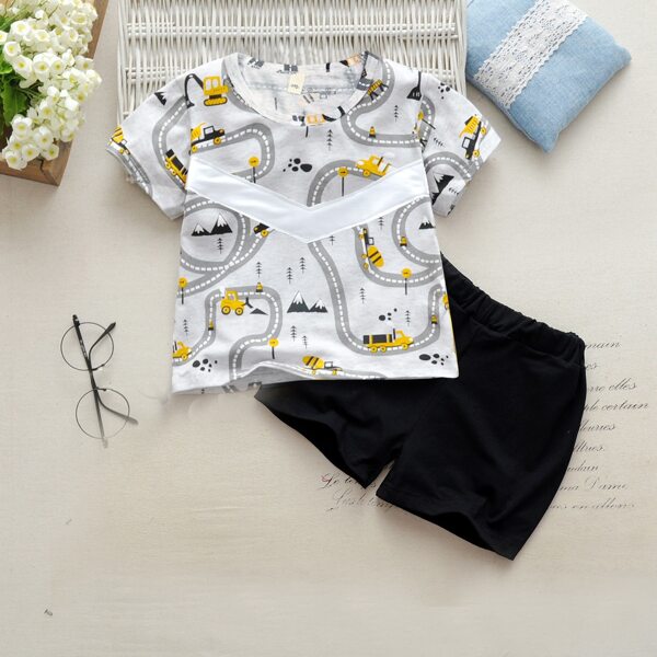 Шорты и футболка с мультяшным принтом для мальчиков, Многоцветный
Шорты и футболка с мультяшным принтом для мальчиков, Многоцветный