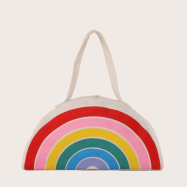 Разноцветная сумка-тоут большой емкости для девочек, Многоцветный
Разноцветная сумка-тоут большой емкости для девочек, Многоцветный