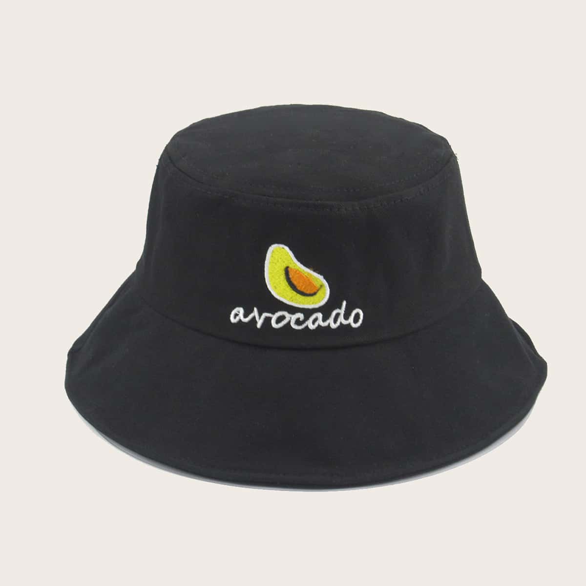 Guys Embroidered Bucket Hat, Black 
Guys Embroidered Bucket Hat, Black