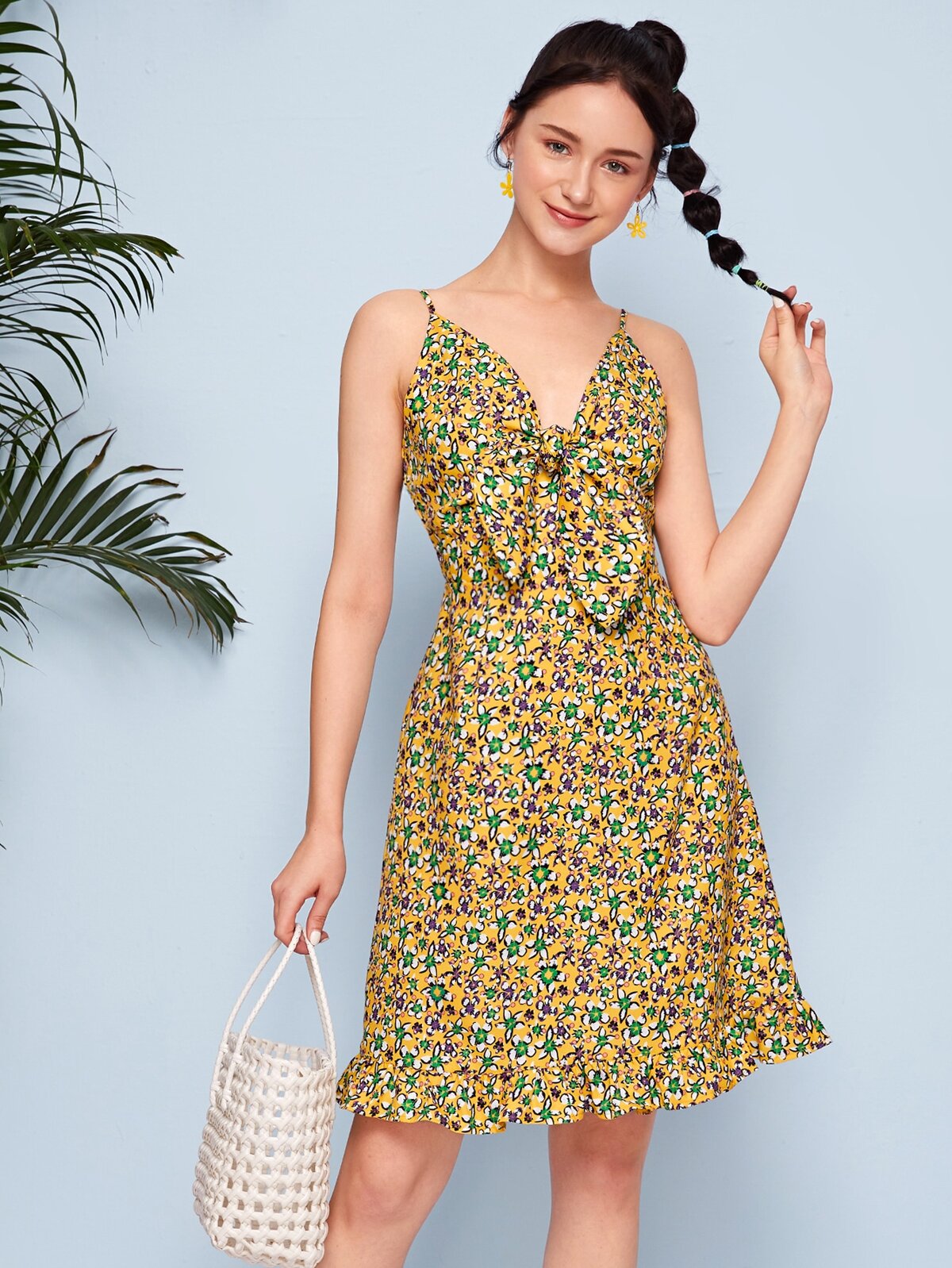 Floral Knot Cami Dress