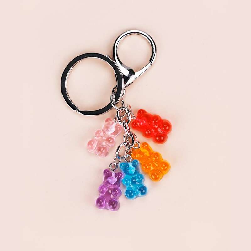 1pc Bear Keychain, Multicolor 
1pc Bear Keychain, Multicolor