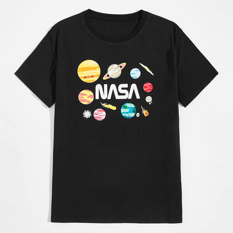 Guys Letter Graphic Tee, Black 
Guys Letter Graphic Tee, Black
