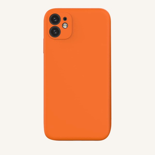 1pc Solid iPhone Case, Orange