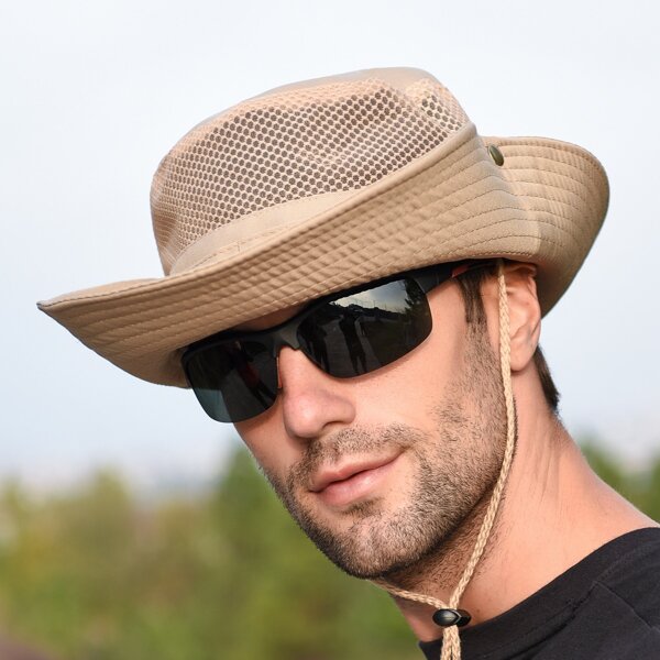 Men Outdoor Sunscreen Bucket Hat, Khaki
Men Outdoor Sunscreen Bucket Hat, Khaki