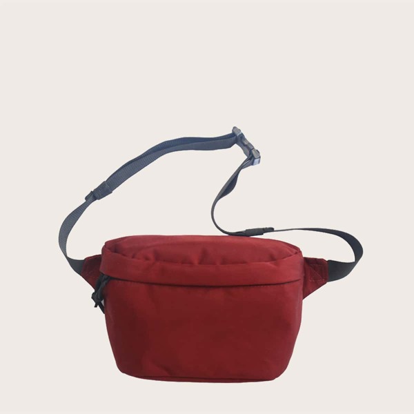 Men Minimalist Fanny Pack, Red