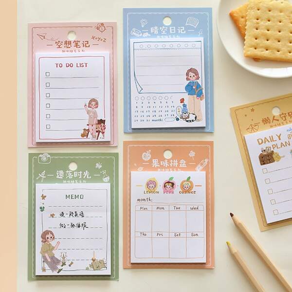 1pc Cartoon Graphic Random Sticky Note, Multicolor
1pc Cartoon Graphic Random Sticky Note, Multicolor