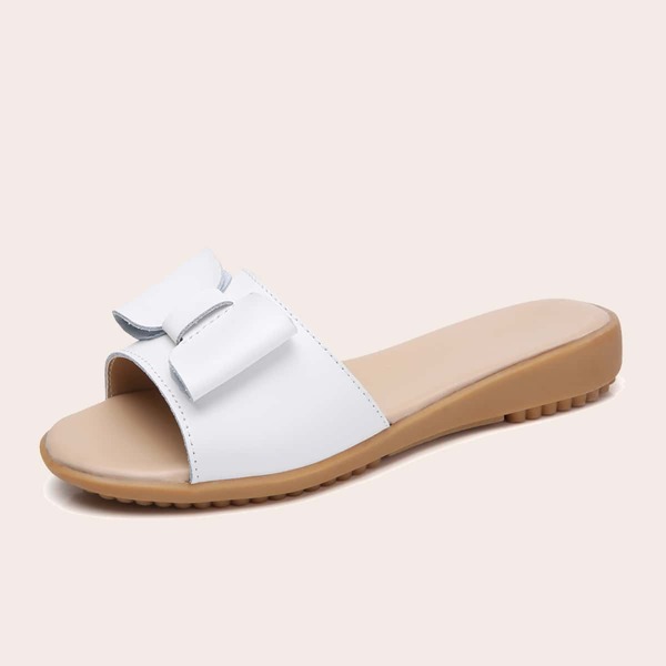 Bow Decor Wide Fit Slides, White
Bow Decor Wide Fit Slides, White