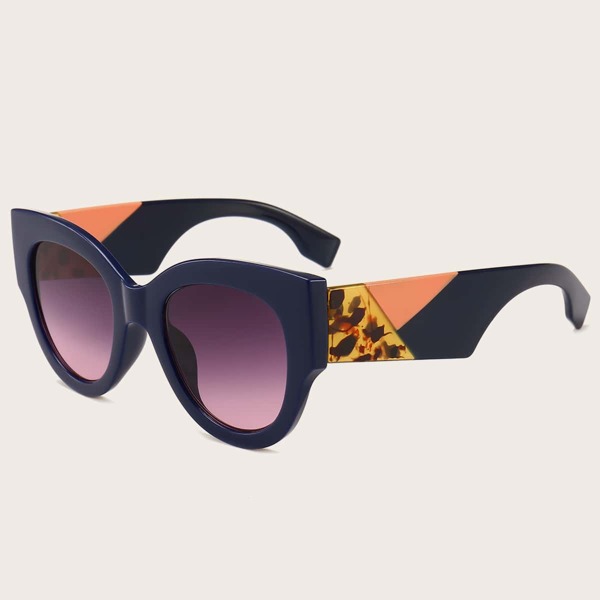 Chunky Frame Cat Eye Sunglasses, Multicolor
Chunky Frame Cat Eye Sunglasses, Multicolor