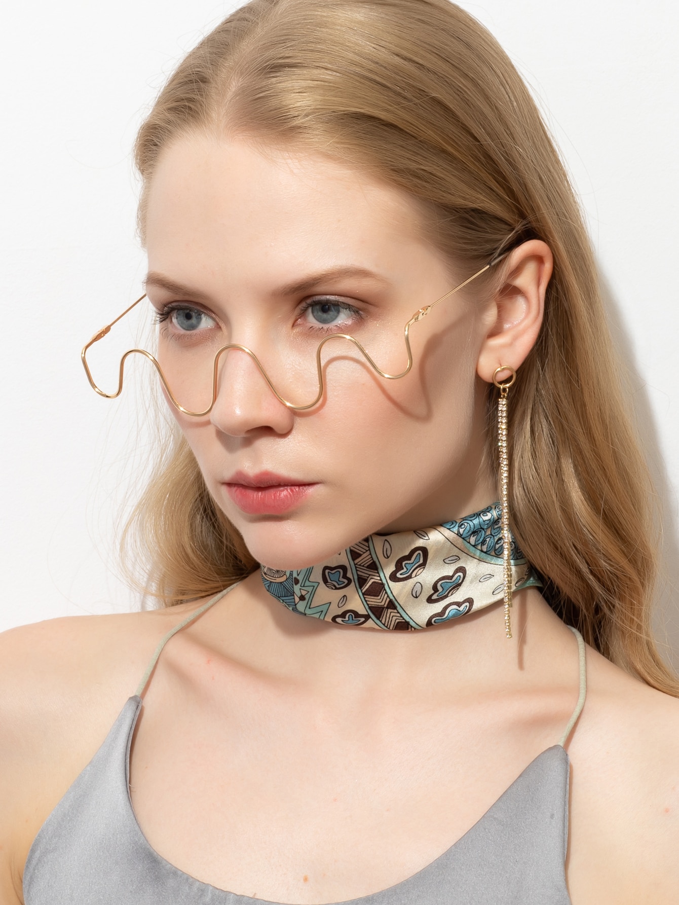 Metal Chevron Glasses