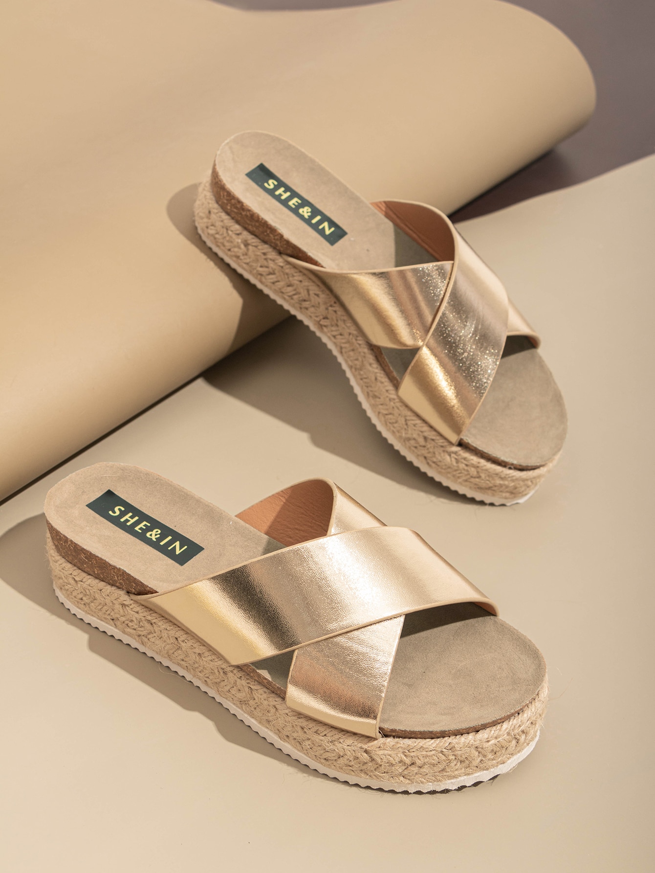 sandales mules compensées