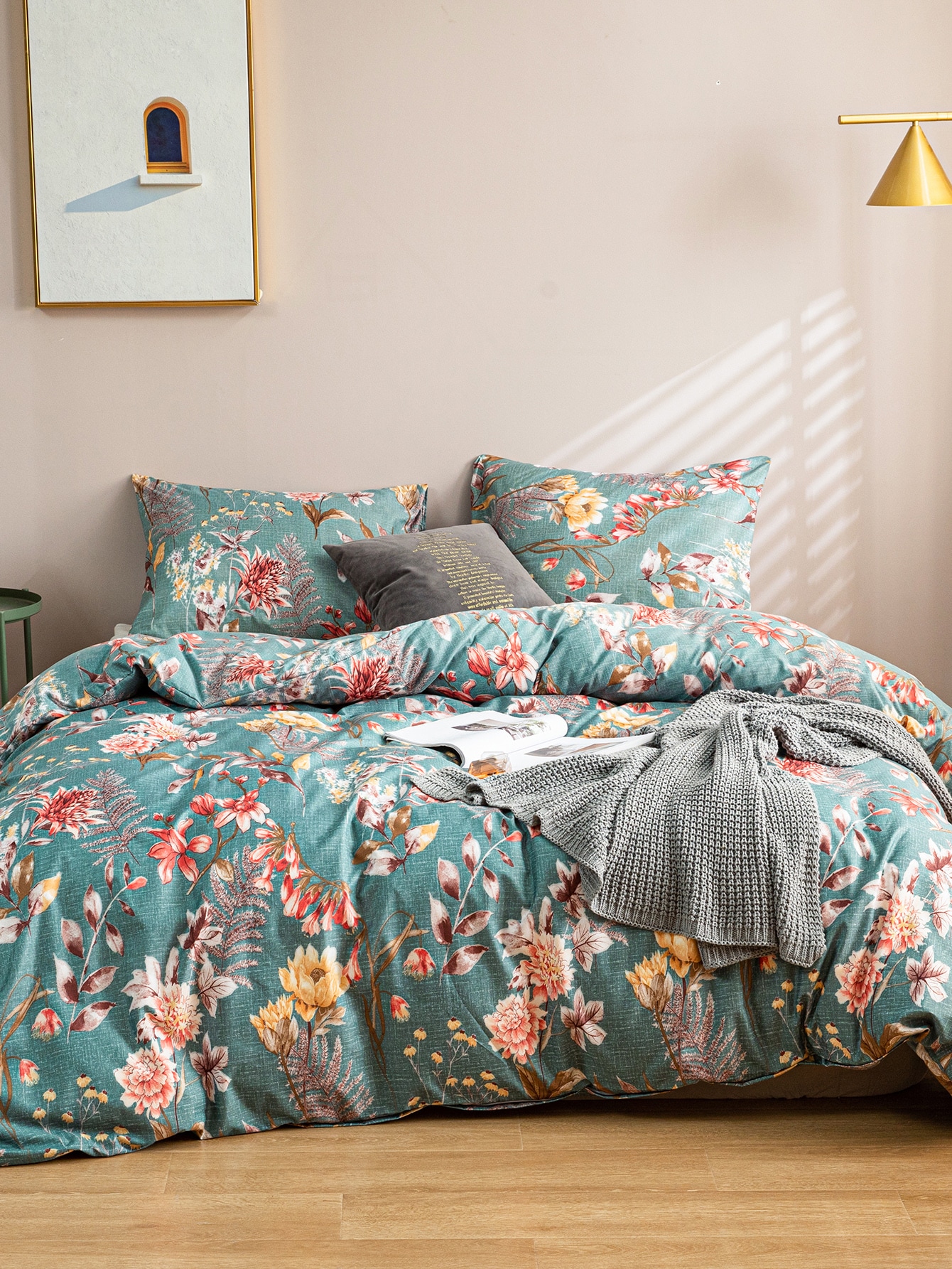 Flower Print Bedding Set Without Filler
