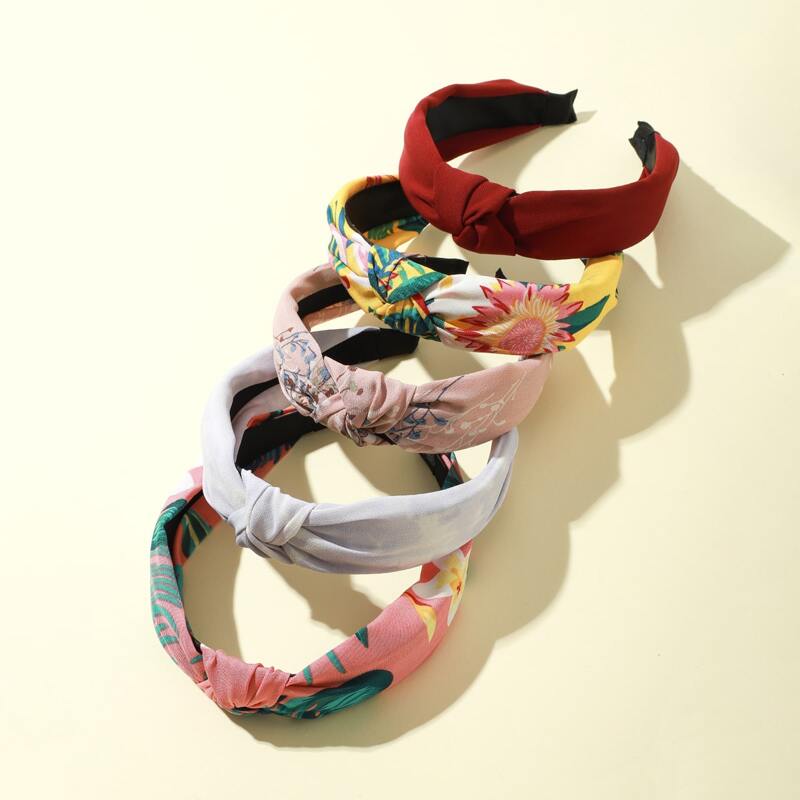 5pcs Fabric Sunflower Hair Hoop, Multicolor 
5pcs Fabric Sunflower Hair Hoop, Multicolor