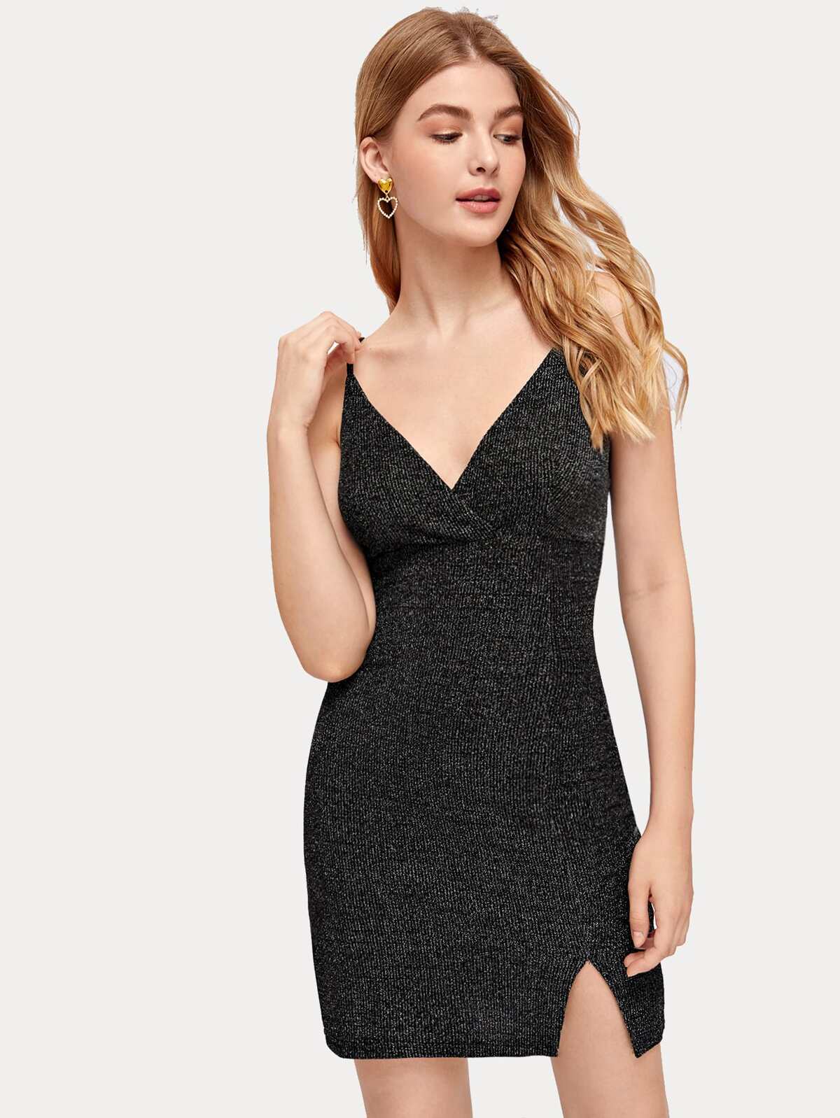 Black Bodycon Cami Dress