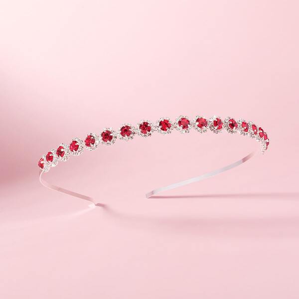 Rhinestone Decor Hair Hoop, Red