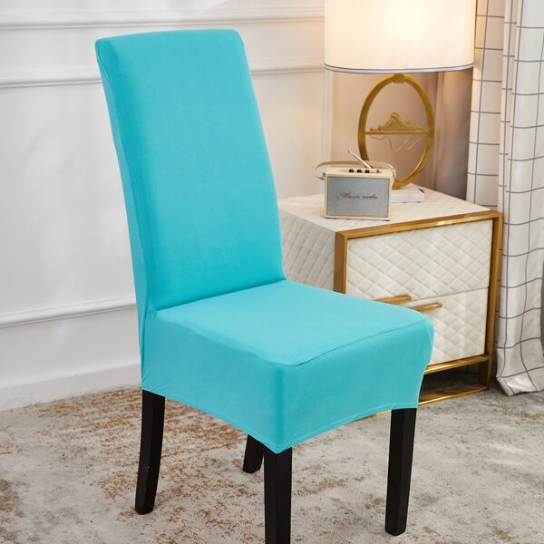 Solid Stretchy Chair Cover, Blue