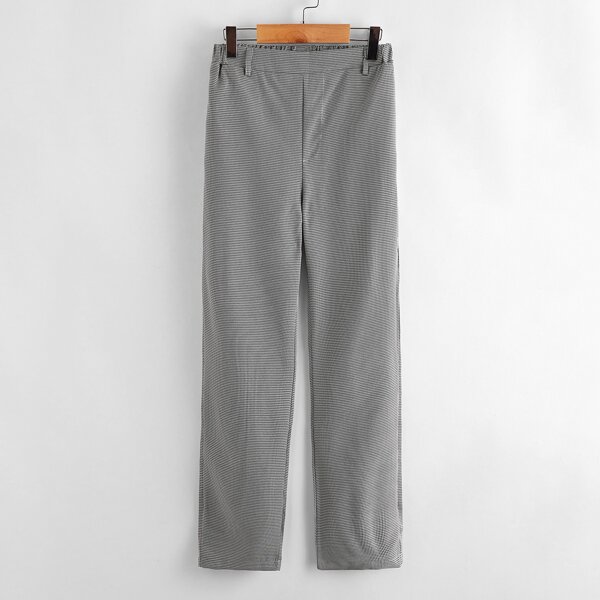 Boys Houndstooth Pants, Black and white