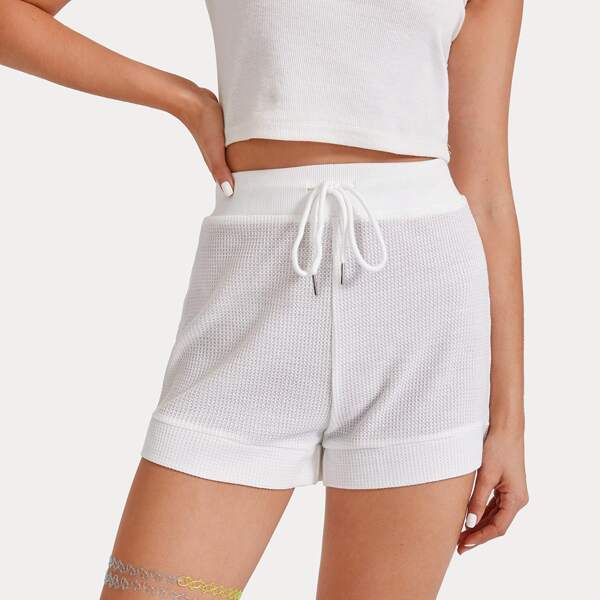 на кулиске Одноцветный Повседневный Шорты, Белый
на кулиске Одноцветный Повседневный Шорты, Белый