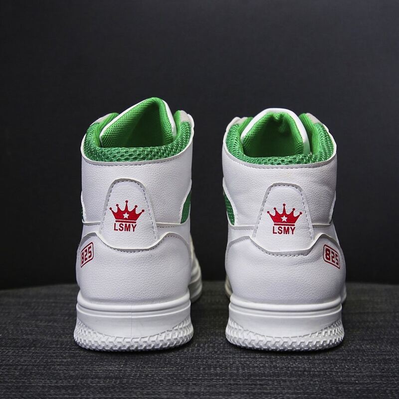 Lace-up High Top Skate Shoes, White 
Lace-up High Top Skate Shoes, White