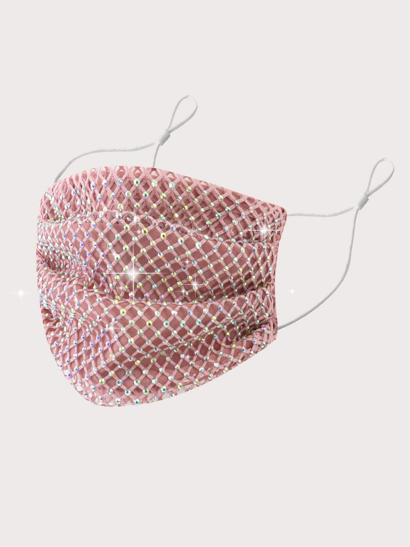 Rhinestone Decor Face Mask