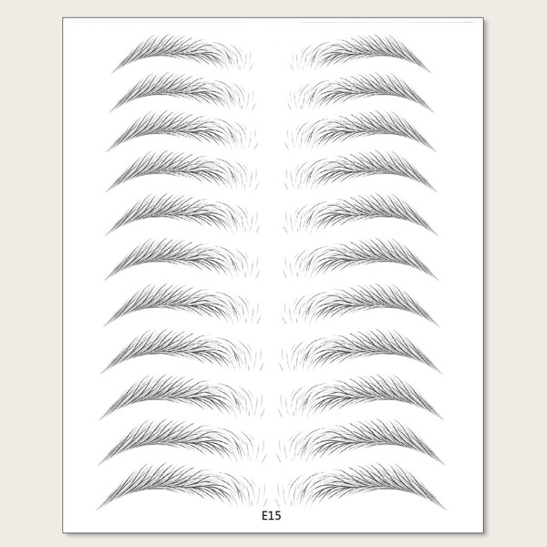 11pairs Bionic Eyebrow Sticker, Black