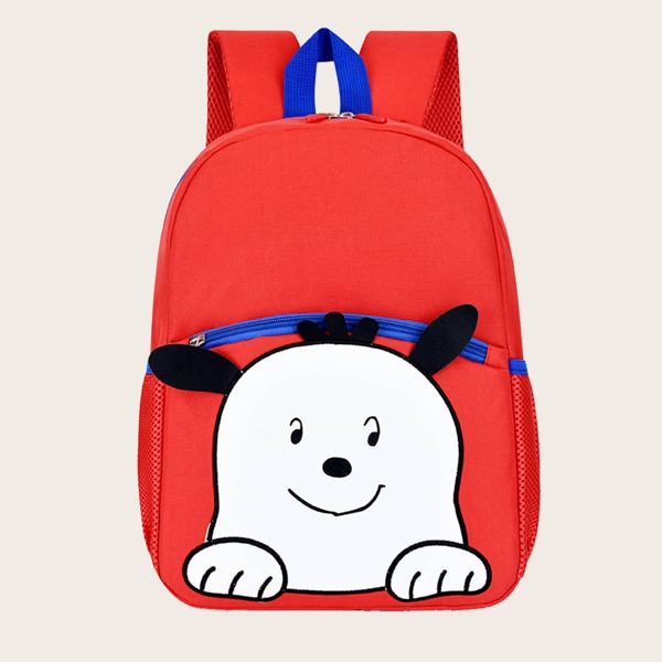 Kids Cartoon Graphic Backpack, Red