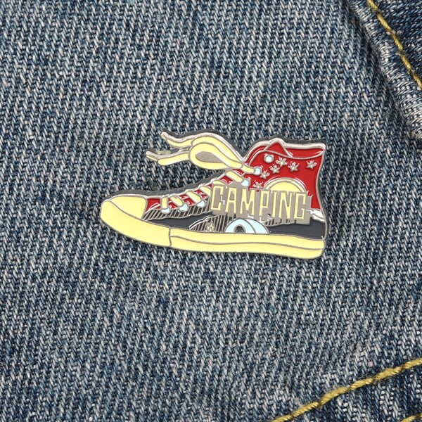 Shoe Design Brooch, Multicolor