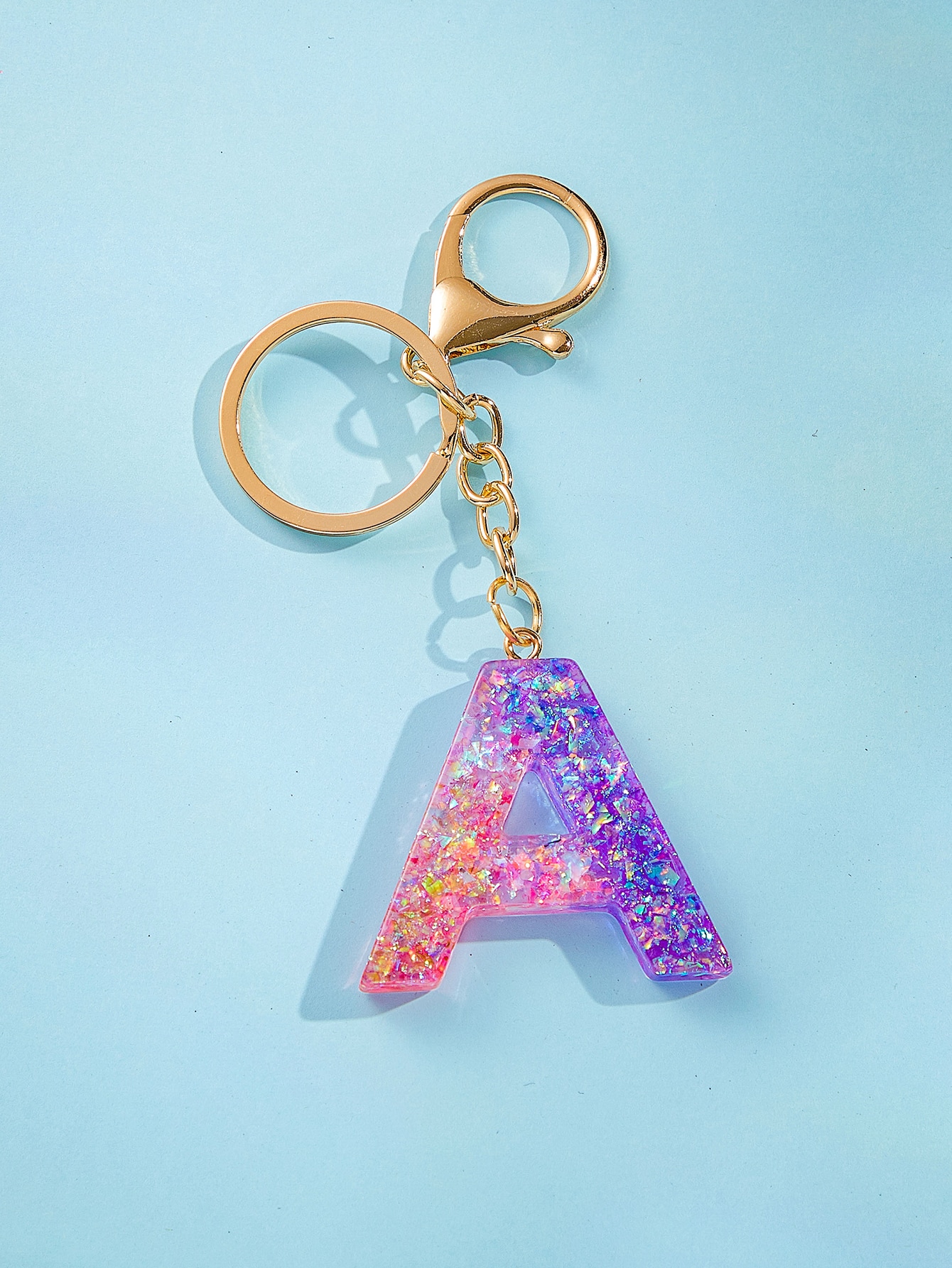 Letter Charm Keychain