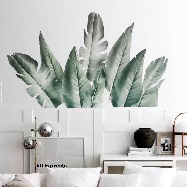 Leaf Print Wall Sticker, Green