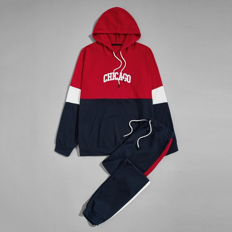 Guys Colorblock Letter Graphic Kangaroo Pocket Drawstring Hoodie & Sweatpants, Multicolor
Guys Colorblock Letter Graphic Kangaroo Pocket Drawstring Hoodie & Sweatpants, Multicolor