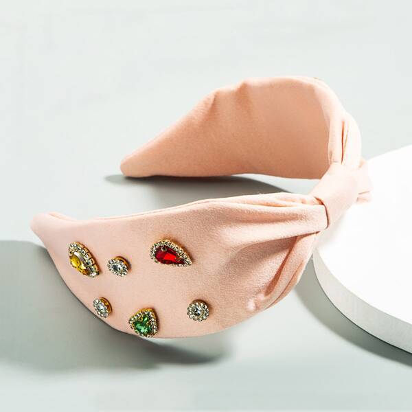 Gemstone Decor Hair Hoop, Pink