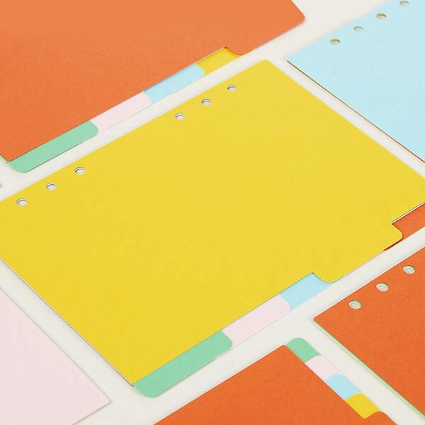 5sheets Random Color Loose-leaf Index Page, Multicolor 
5sheets Random Color Loose-leaf Index Page, Multicolor